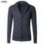 2016 NEW Men\'s cotton Sweater Slim wool Cardigans knitted coat open stitch V-Neck Long Sleeve Fashi