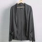 Thin cardigan men Brand casual autumn long sleeve solid thin cardigans male cardigan trends suit col