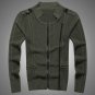 Men slim Casual Double zipper Knitwear coat autumn winter men\'s cardigan sweaters slim fit stand Co