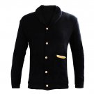 Sweater Lapel Mens Cardigan Sweater Fashion Knitted Sweater Coat of Cultivate One\'s Morality