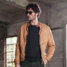 Autumn Moto Vintage Mens Jackets Coat Motorcycle PU Male Leather Jacket Men Casual Stand Collar Slim