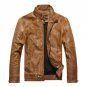 Men Leather Jacket Winter PU leather Jackets Casual Coats Jaqueta Masculina Couro Stand Collar Warm