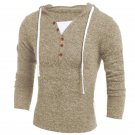 Sweater Men Pullovers Casual Fashion Sweater Knitted Hooded Loose Fit Knitting  Cotton Polyester Men