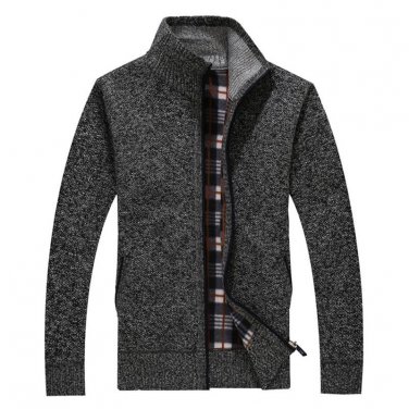 2017 autumn and winter new wool coat Men \'s casual cashmere cardigan jacket Fashion collar collar m