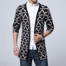 2017 brand casual Mens Spring Autumn long sweater coat knit cardigan jacket coat Korean sweater warm
