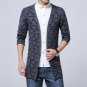 2017 brand casual Mens Spring Autumn long sweater coat knit cardigan jacket coat Korean sweater warm