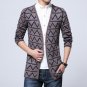 2017 brand casual Mens Spring Autumn long sweater coat knit cardigan jacket coat Korean sweater warm
