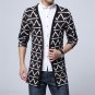 2017 brand casual Mens Spring Autumn long sweater coat knit cardigan jacket coat Korean sweater warm