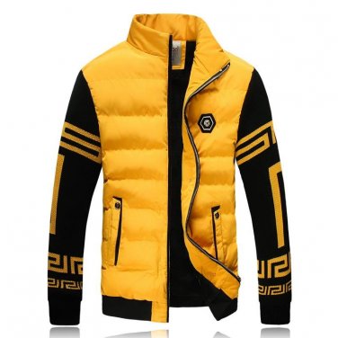 Warm Fashion Cotton Down Winter Jacket Men Knitted Sleeve Casual Men Winter Coat Plus Size 3XL 4XL 5