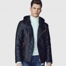 Men Winter Jackets Coats PU Hooded Bomber Jackets Men 2017 Autumn Club Men Faux Leather Jacket Chaqu