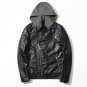Men Winter Jackets Coats PU Hooded Bomber Jackets Men 2017 Autumn Club Men Faux Leather Jacket Chaqu