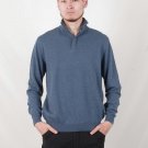 Spring Autumn Men\'s clothing Turtleneck Zippered Men Pullovers Sweater Knitted Patchwork Long sleev