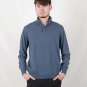 Spring Autumn Men\'s clothing Turtleneck Zippered Men Pullovers Sweater Knitted Patchwork Long sleev