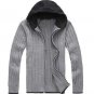 2015 Winter Men\'s Cotton Sweater Outwears Hooded Thickening Cardigan Knitting Sweater Male Zipper K