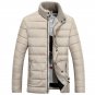 2015 Winter Style Men Keep Warm Cotton Coat Knitting Stand Collar Jacket Casual Wear Y00125