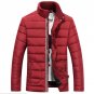 2015 Winter Style Men Keep Warm Cotton Coat Knitting Stand Collar Jacket Casual Wear Y00125