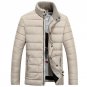 2015 Winter Style Men Keep Warm Cotton Coat Knitting Stand Collar Jacket Casual Wear Y00125