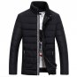 2015 Winter Style Men Keep Warm Cotton Coat Knitting Stand Collar Jacket Casual Wear Y00125
