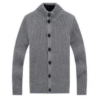 New 2015 Winter Thicken Fleece Sweater Men Fashion Single Breasted Knitted Cardigans Coat Male Casua