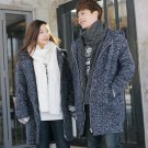 Man And Woman Sweater Winter Long Clothing Couple Knitted Cardigan Down Coat Fashion Korean Warm Win