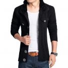 New 2015 Men Single Breasted Cardigans Sweater Fashion Plus Size XXL Mens Thicken Knitted Coat Winte