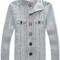 New 2015 Men Single Breasted Cardigans Sweater Fashion Plus Size XXL Mens Thicken Knitted Coat Winte