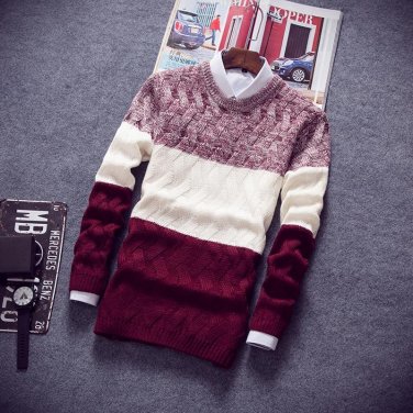 TG6214 Cheap wholesale 2017 new Han edition tide sets students round collar men winter coat knit swe