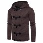 2017 New Men Hooded Sweatshirts Casual Long Sleeved Knitwear Hooded Coat Jacket Horns Slim Fit Coats