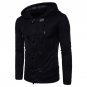 2017 New Men Hooded Sweatshirts Casual Long Sleeved Knitwear Hooded Coat Jacket Horns Slim Fit Coats
