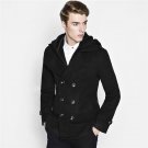 Mens Winter Coats 2017 European Style Korean Thick Long Sleeve Men\'s High-end Removable Wool Knitti
