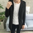 Men\'s spring cardigan High grade pure cotton knitted jacket Solid color cultivate one\'s moral char