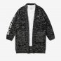 Autumn and Winter Life Like a Dream English Jacquard Lengthened Coat Hip Hop Streetwear Men\'s Long