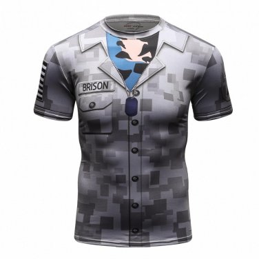 2017 the latest 3 d compression shirt printing T-shirt man raglan sleeve clothes quick dry coat male