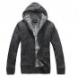 Hot 2017 new Men\'s Fashion winter Knitted jacket Coat Cotton Hooded thick white cardigan sweater Sw