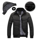 2016 New Men Winter Thick Warm Hooded Coat Long Sleeve Jacket Parkas Hat Detachable Outwear for Man