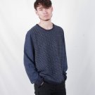 New Geometric O-Neck Long Sleeve Computer Knitted Casual Men Male Pullover Sweater Jerseys Coat Men 