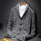 Men sweater 2017 new spring and autumn thin cardigan turn-down collar sweater male slim V-neck knitt