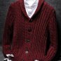 Men sweater 2017 new spring and autumn thin cardigan turn-down collar sweater male slim V-neck knitt