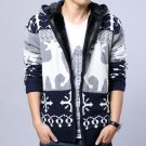 New Arrival Brand Men\'s Thick Warm Christmas Sweater Male Casual Zipper Hooded Cardigan Winter Wear