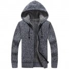 New Winter Knitting Cardigan Male Casual Sweater Men Hooded Coats 2017 Brand Casual Zipper Velvet Ho