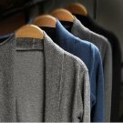 XMY3DWX 2017 New male spring slim Fit Leisure cardigan Knit sweater/Male pure color high-grade kint 