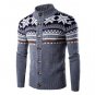 Autumn Winter Male Sweater Snowflake Cardigan Coat Mens Casual Brand High Quality Clothing Knitted S