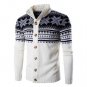 Autumn Winter Male Sweater Snowflake Cardigan Coat Mens Casual Brand High Quality Clothing Knitted S