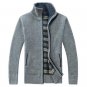 Thicken Velvet Men\'s Sweater Brand Fashion Male Zipper Cardigans Long Sleeve Winter Warm Sweaters M