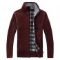 Thicken Velvet Men\'s Sweater Brand Fashion Male Zipper Cardigans Long Sleeve Winter Warm Sweaters M