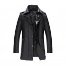 2016 new arrival High quality PU casual jacket men,Turn-down Collar winter coat men ,casual coat,fre