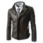 New Motorcycle Leather Jacket Men Slim Fashion Red Jackets and Coats Biker Clothing Pilot Jaqueta De