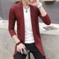 2017 autumn casual men\'s and long sweater male sweater coat knit cardigan tide sweater warm dustcoa