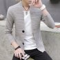 2017 autumn casual men\'s and long sweater male sweater coat knit cardigan tide sweater warm dustcoa