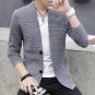2017 autumn casual men\'s and long sweater male sweater coat knit cardigan tide sweater warm dustcoa